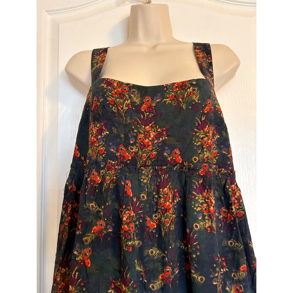 Natural Life Wide Leg Jumpsuit Womens Medium Black Floral NEW Smocked Strappy - Picture 3 of 8